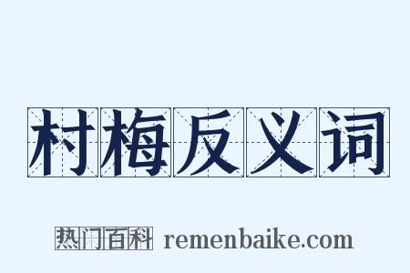 村梅反义词是什么意思的图片